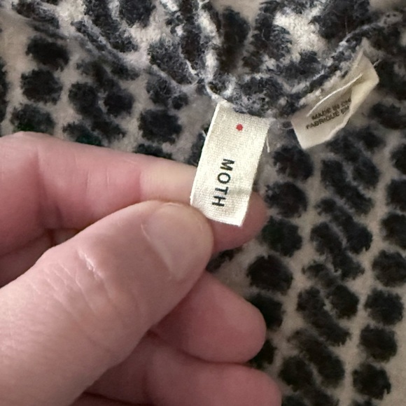 Moth by Anthropologie Draped Wool Blend Jacquard Sweater Vest - Size XS - Picture 6 of 8